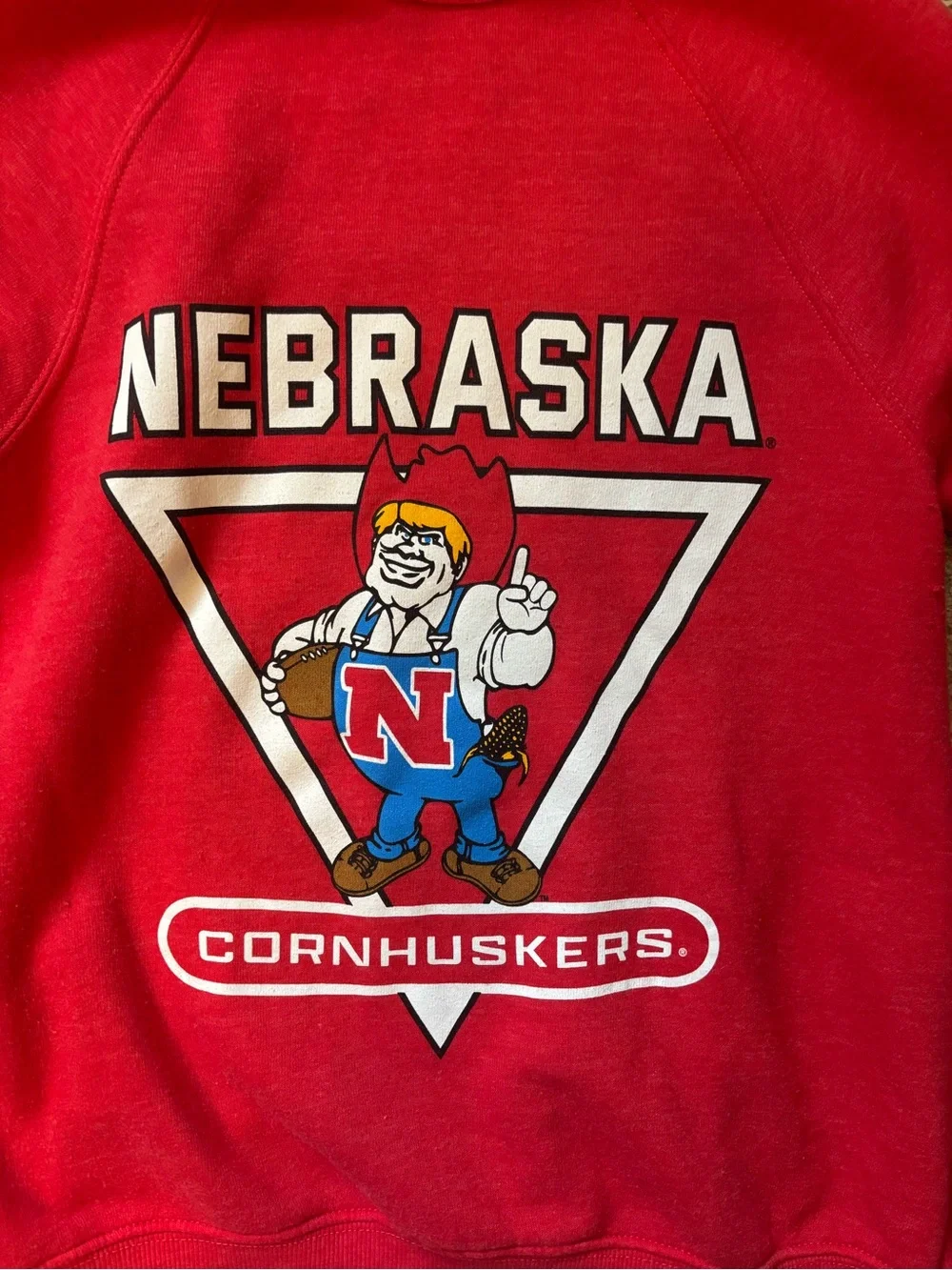 Vintage Nebraska Cornhuskers Red Crewneck Sweatshirt